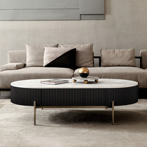 Italian light luxury coffee table table designer postmodern living room small apartment simple household oval rock board coffee table