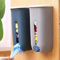 Wall-mounted plastic bag box convenient bag storage kitchen garbage bag sorting storage box collector