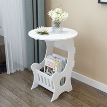 Round coffee table sofa bedroom European small table bedside table coffee side table square table living room several balcony small round