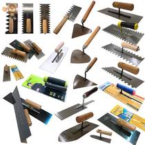 Mason drill paste drill tool leveling plaster large shovel putty knife forging gray knife high-quality yin and yang angle