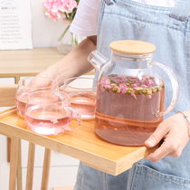 Cold water pot Cold water pot Glass high temperature household cold water cup Tea pot Japanese Nordic large capacity set summer