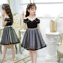Girls dress summer dress 2021 new foreign style summer yarn dress childrens clothing childrens skirt summer little girl princess dress