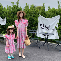 Pro-daughter dress 2022 new Chauga Mother woman Dress Shatter Eva Eva Face dress Dress Foreign Air Pure Cotton Summer Long Dresses