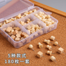 180 creative mix and match boxed cute I-shaped nails simple big head art diy nail photo wall cork message board fixed pushpin kindergarten decoration press nail felt Board Bulletin board bulletin board