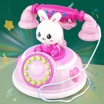 Childrens phone toys Simulation landline boy baby early education music toys 0-2 years old infant musical instrument microphone