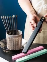 Chopsticks one person chopsticks portable chopsticks storage box household high-grade non-slip mildew proof public chopsticks alloy chopsticks single pack