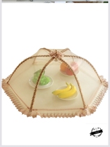 Vegetable cover home fresh folding shrink table oversized rice basket leftovers gauze cover leftovers cover food