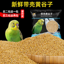 New Yellow Millet Bird grain with Shell millet tiger skin peony yellow peony parrot feed small and medium-sized parrot grain bird feed