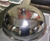 Household cover Metal dining table round cover vegetable cover Stainless steel king-size iron dining table cover Kitchen dustproof meals