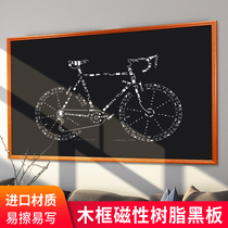  Fuxintong big blackboard magnetic double-sided hanging office household chalk writing bracket mobile whiteboard wall conference teaching room wooden frame green board custom resin blackboard graffiti painting sticker exhibition board