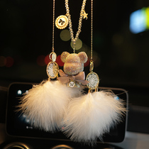 High-end creative Net Red Diamond Bear Car Rearview mirror hanging jewelry goddess model