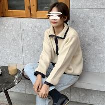 2020 Korean Autumn New loose knit cardigan jacket female lazy wind long sleeve outside wearing student sweater coat
