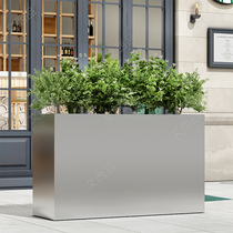 Fashion outdoor wrought iron stainless steel flower box combination sales department milk tea shop outside the entrance fence flower bed