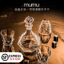 mumu padded European Crystal whisky wine glass set wine bottle creative wine set home spirits pot
