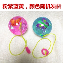 Bright rope Crystal ball Elastic ball Flash ball 6 5 jump ball Childrens luminous large toy cm vent ball
