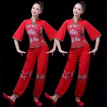 Square dance clothes new suit Yangko waist inspiring clothing female adult folk dance performance clothing