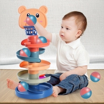 Baby toys for more than 6 months puzzle early education boy 0 One 1 two years old 3 baby shooting track rolling ball turn