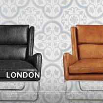 Finnavia Nordic LONDON full leather single sofa audio-visual chair Italian minimalist leisure chair