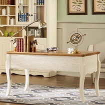 Centennial French style residential furniture solid wood rubber wood study desk L-S-1101