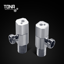 TONA hot and cold thickened triangle valve water valve one in two out water stop valve toilet water heater angle valve eight-character valve