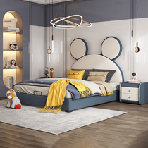 Fimasee boy girl child bed cute bunny bed juvenile bed net red bedroom inwind creative bed