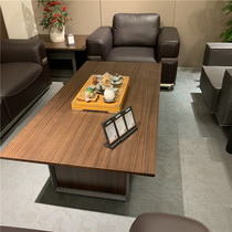 U Miier Umiller Office Furniture Walnut Wood Grain Square Tea Table Business Brief minimalist tea table R01-CT01