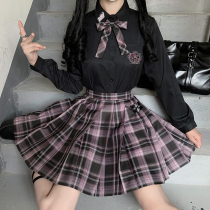 jk uniform skirt genuine suit full set of college style original pleated skirt Summer female student dress short skirt autumn skirt