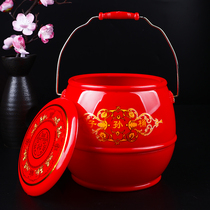 The barrels used for marriage of children and grandchildren. Family high-end spittoon mahogany toilet wedding supplies