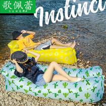 Music festival inflatable sofa outdoor picnic camping lazy sofa net red inflatable bed double portable air lounge chair