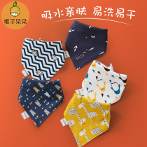 Triangle towel baby cotton waterproof baby large mouth towel scarf bib children spit milk autumn and winter