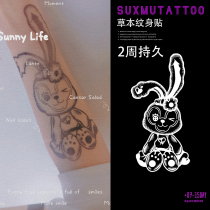 Su Xiaomu Dark Rabbit Herbal juice Sticker Tattoo semi-permanent plant sticker Waterproof female long-lasting male anti-rubbing