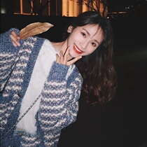 Small heavy-duty sweater cardigan jacket womens 2021 autumn new gentle wind sweet wild knitted top tide