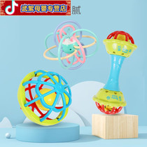 Manhattan hand catch ball newborn baby 3 Months 6 can gnaw grasp soft glue small ball baby puzzle ball toy