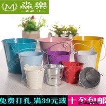 Iron flower pot painted bucket Joker mini candy color small iron bucket small flower bucket fleshy flower arrangement