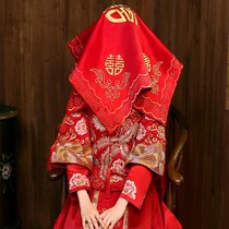 Hijab wedding Chinese style Xiuhe red hijab bride red veil 2021 new summer embroidery Hipamon headscarf