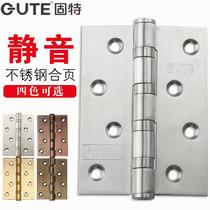 Stainless steel flat open child hinge bedroom bathroom hardware bearing hinge silent 4 inch 5 inch thick door folding
