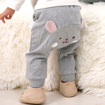 Rabbi baby pants male and female child large pp pants children pure cotton thin spring and autumn cash Harun pants baby warm fart