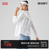 SW sunscreen clothing 2021 Spring New Tide casual loose windbreaker coat thin waist hooded sunscreen shirt Women