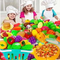 Childrens house simulation cut fruit vegetable pizza Chile plastic baby toy set Boys and Girls