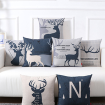 Nordic ins Sofa Living room small Elk pillow cushion Office pillow Bedside backrest Car waist cushion