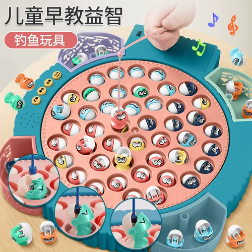Детские электрические магнитные рыбки для рыбалки для мальчиков для раннего возраста, 2 лет, раннее развитие, подарок на день рождения