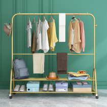  Light luxury clothes rack Household floor-to-ceiling single-pole net celebrity bedroom hanger simple balcony folding cool clothes
