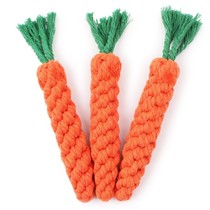 Pet dog carrot cotton rope grinding teeth bite-resistant training Teddy than bear puppies cat and dog toys pet supplies