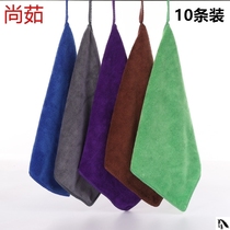 Coffee machine workshop cleaning non-stick oil square towel hand towel multi-purpose milk tea shop special small towel rag suction