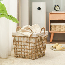 Dirty clothes basket rattan dirty clothes storage basket Laundry basket Snack basket ins storage basket Detachable bathroom dirty clothes basket