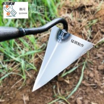 Triangle hoe ridging hoe Hoe Ditch Hoe Ditching Machine Pine Earth Pointed Hoe Seed Rape Tip of hoe Miao Fertilizer Farm Tools Ditching Shovel