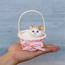 Cat model ornaments fake cute plush will be called simulation Kitty mini doll childrens toy doll