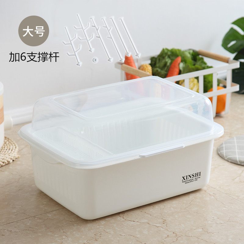 Baby bottle storage box Box with lid Dust-proof drain drying rack Storage box for baby tableware Drying rack