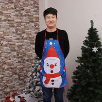 Christmas Christmas tree apron party bar restaurant outdoor barbecue old snowman apron restaurant Christmas apron