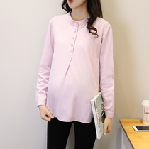 2022 Spring loaded with long sleeves pregnant women T-shirts working clothes blouses spring autumn gestation women dress underclothes A version of shirt
